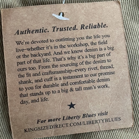 Liberty Blues Work Pants Denim Relaxed Fit‎ Tall Straight Leg Jeans - Picture 5 of 9